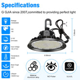 LED High Bay Lights 100W 15,000LM Adjustable Series 0-10V Dimmable, 5' Cable with US Plug